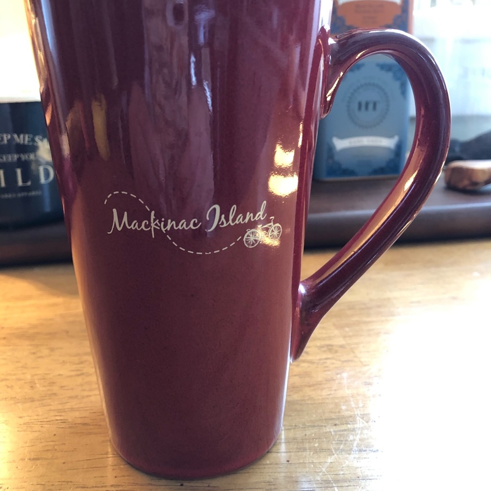 Large Tall Mackinac Island Bicycle Coffee Cup Mug